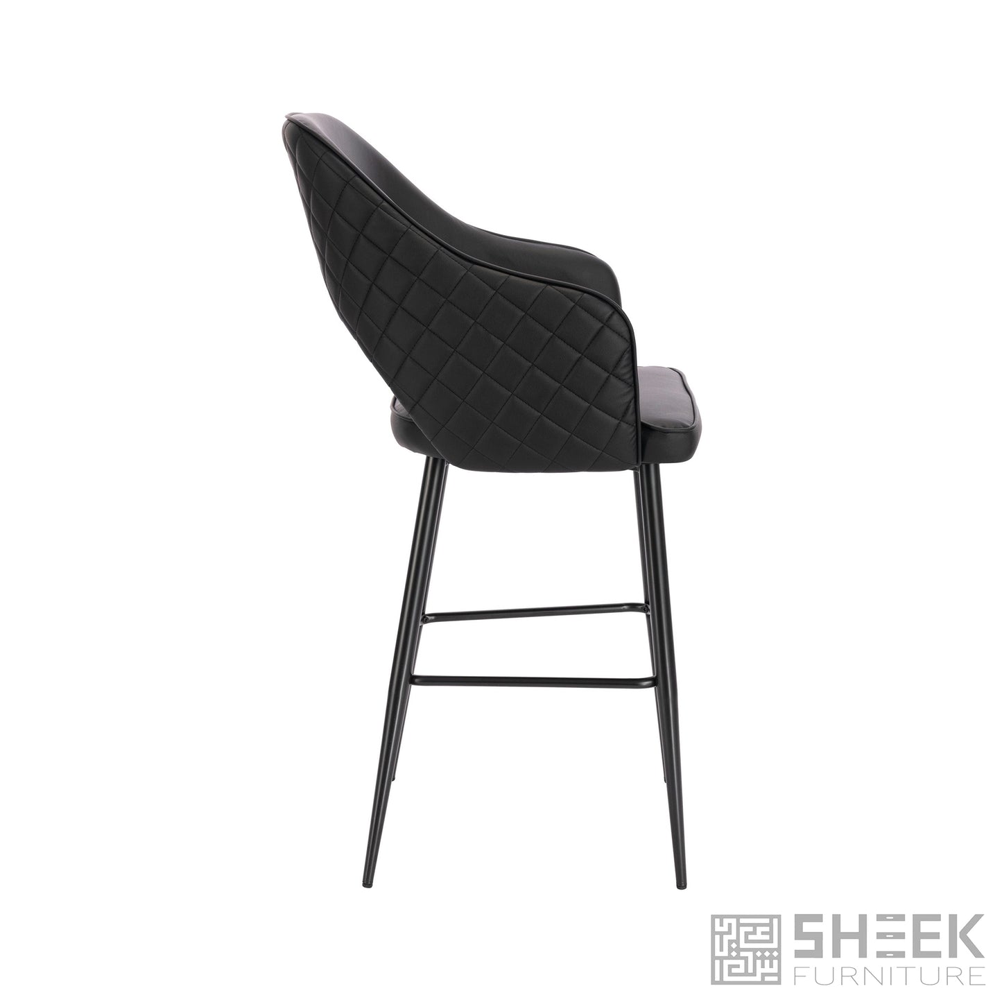 Ares Bar Stool – Midnight Black