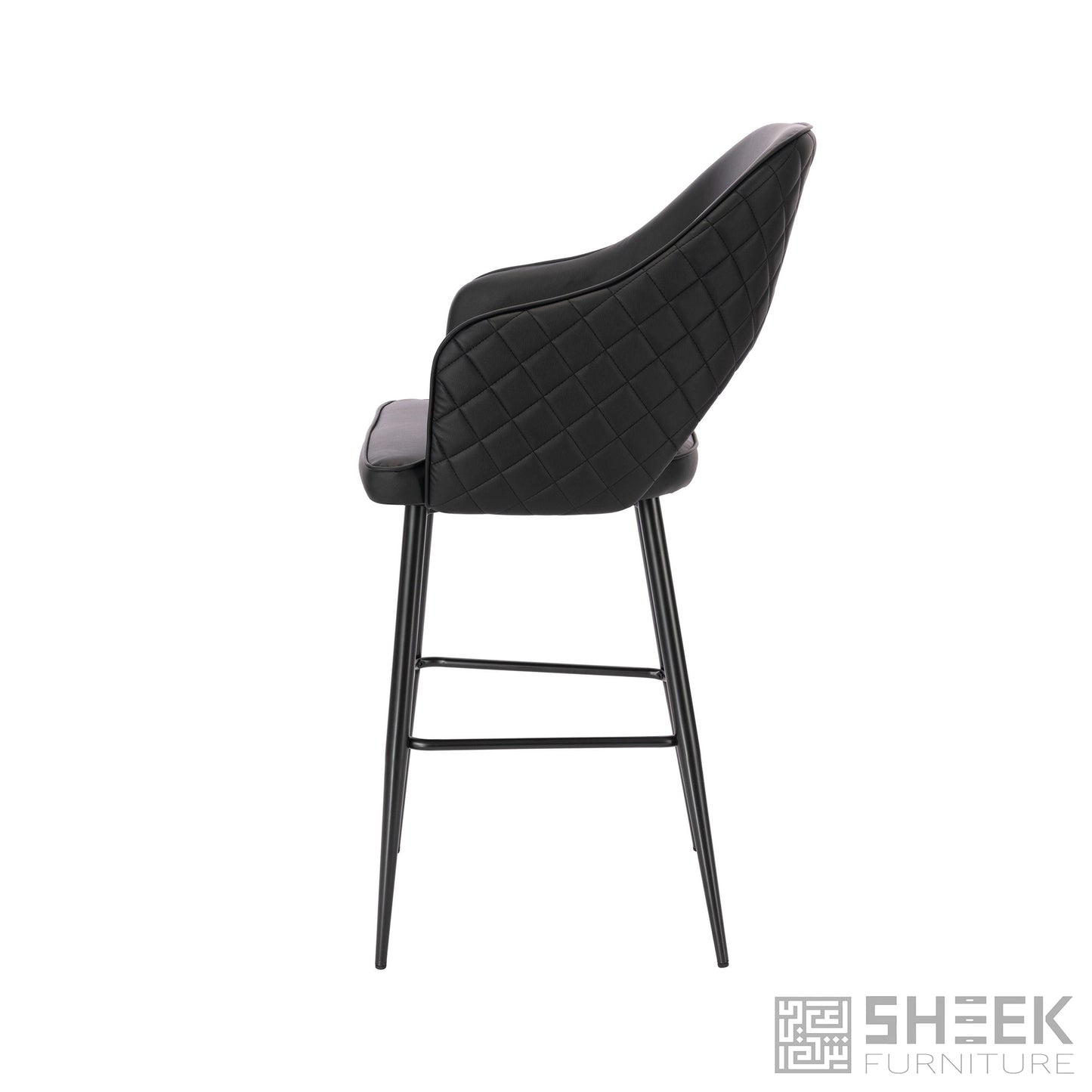 Ares Bar Stool – Midnight Black