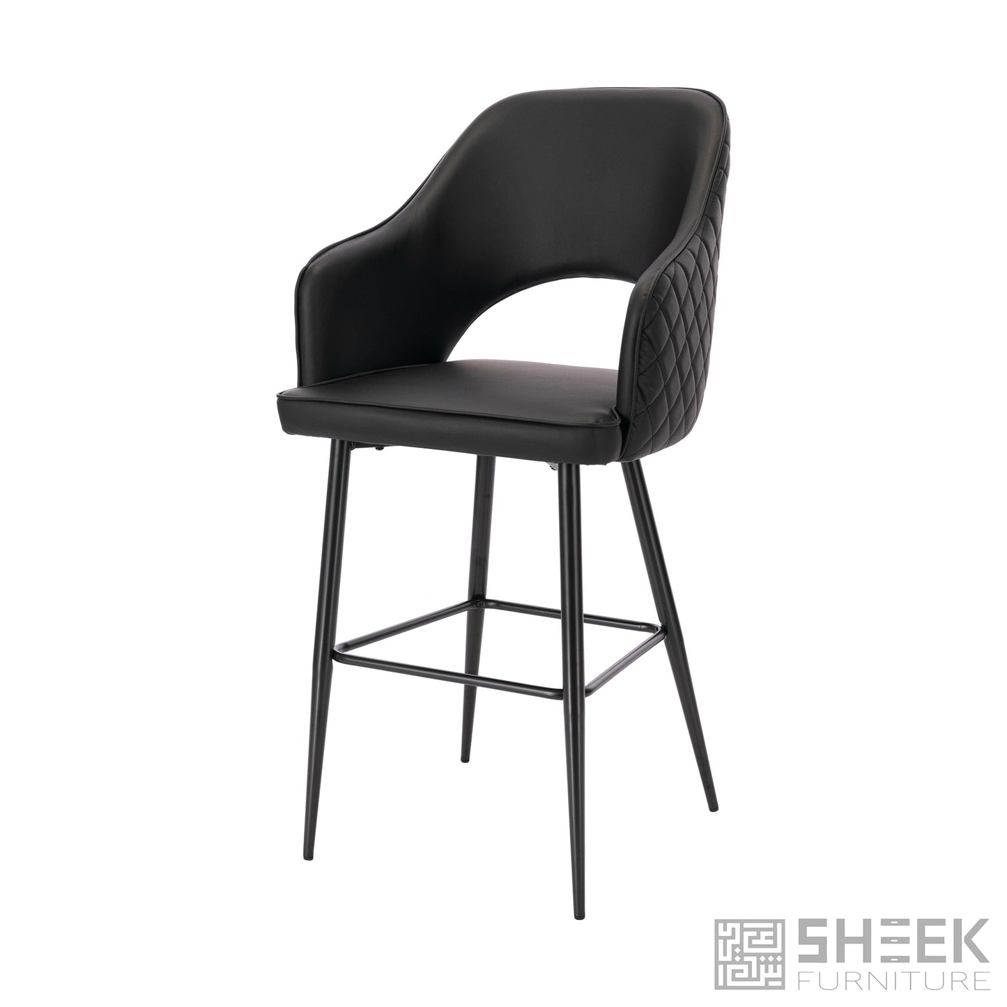 Ares Bar Stool – Midnight Black