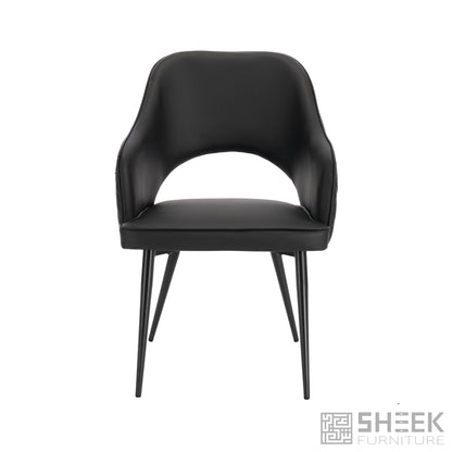Ares Dining Chair – Midnight Black