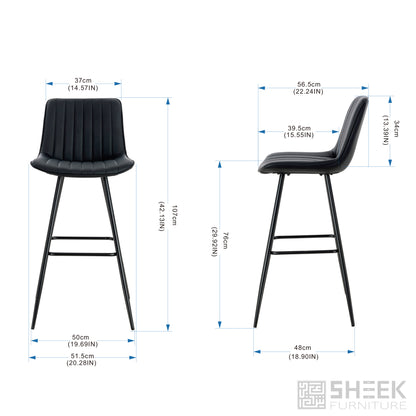 Hermes Bar Stool – Rust Brown