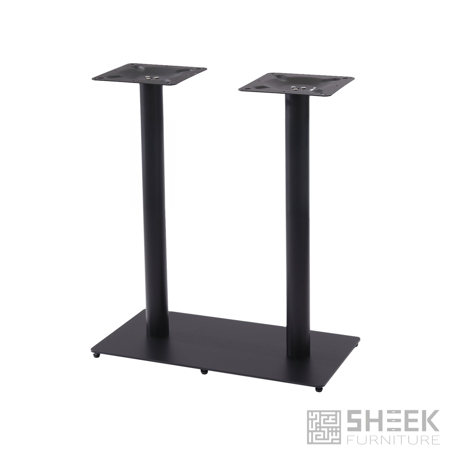 Cronus Table Base - 4-Seater - Black Iron - Connected