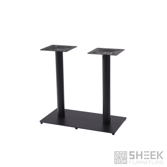 Cronus Table Base - 4-Seater - Black Iron - Connected