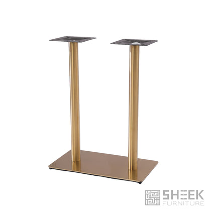 Cronus Table Base - 4-Seater - Black Iron - Disconnected