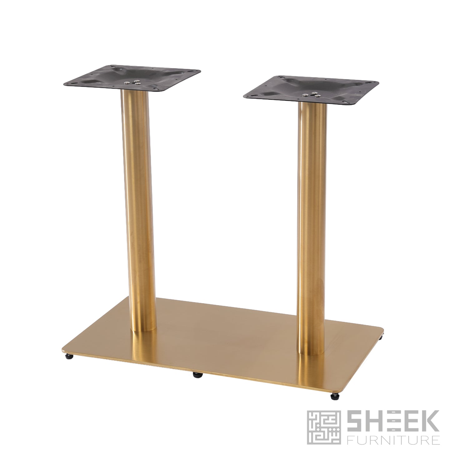 Cronus Table Base - 4-Seater - Black Iron - Connected