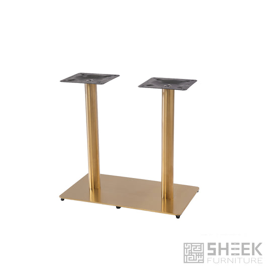 Cronus Table Base - 4-Seater - Stainless Steel Gold  - Connected