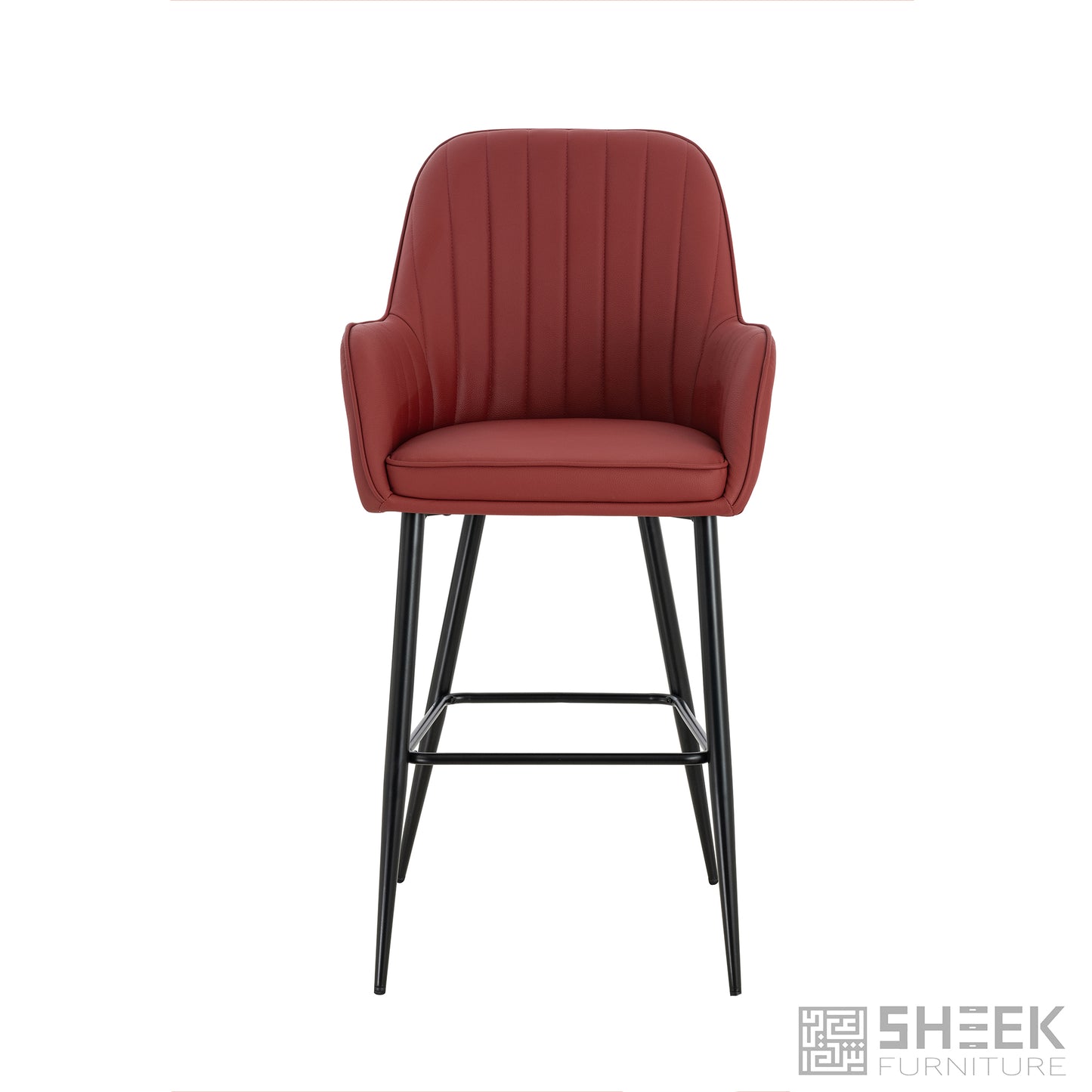 Apollo Bar Stool – Wine Red