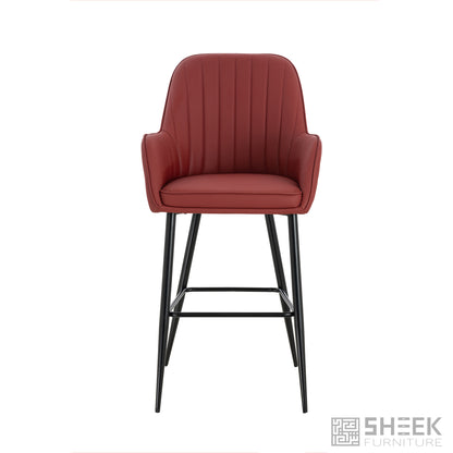 Apollo Bar Stool – Wine Red