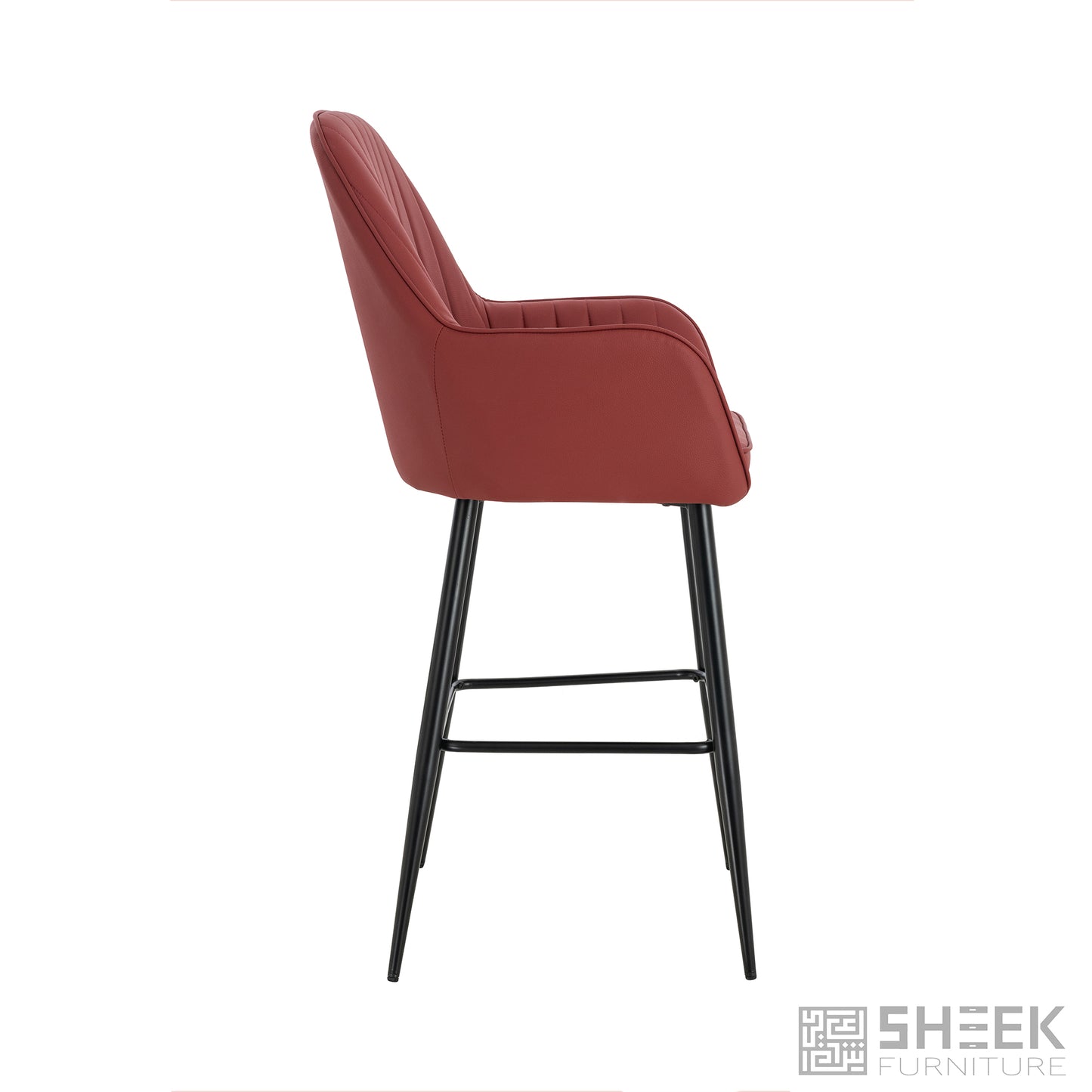 Apollo Bar Stool – Wine Red