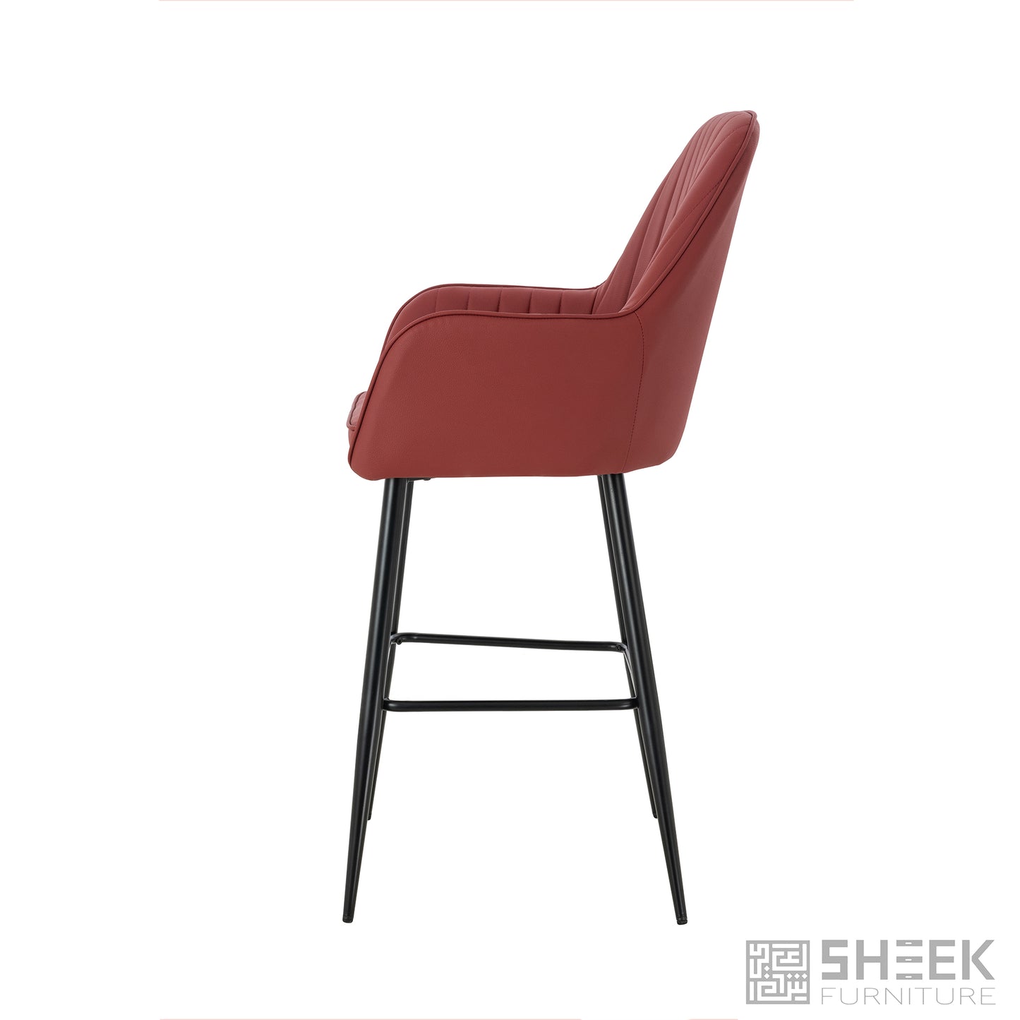 Apollo Bar Stool – Wine Red