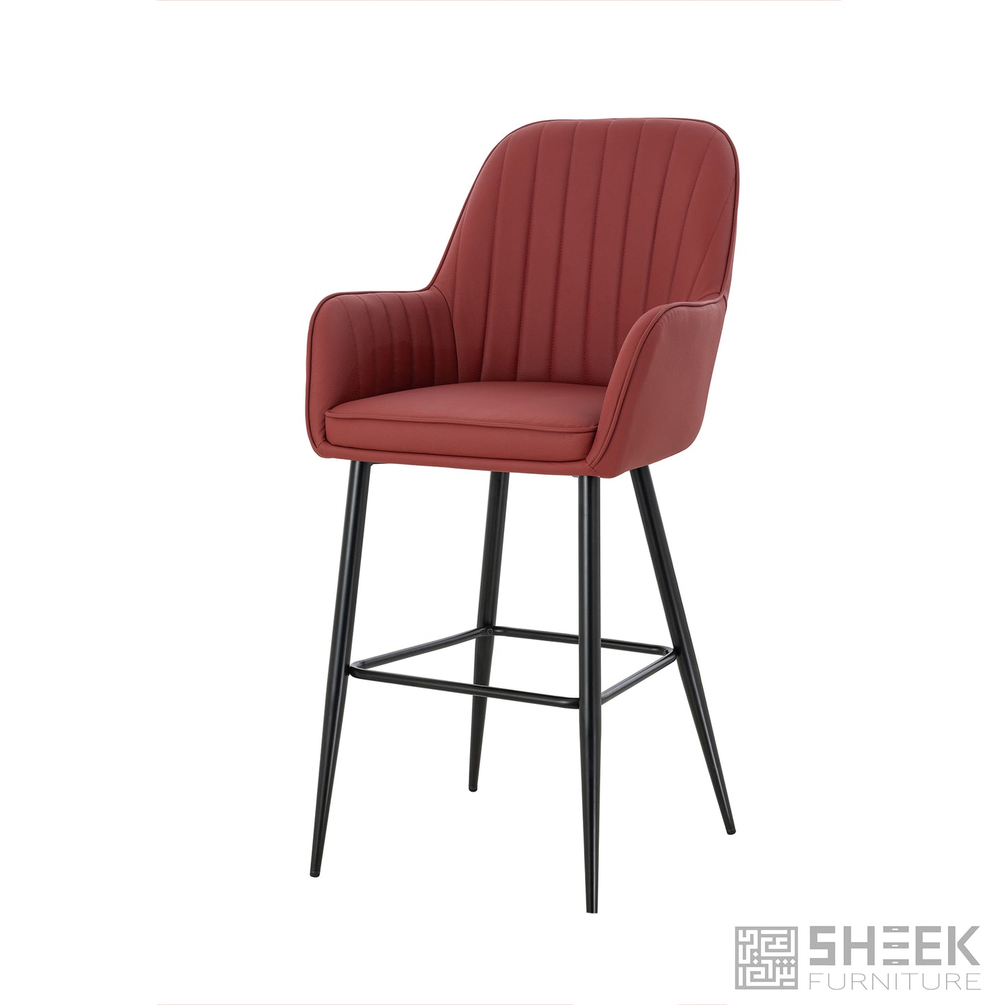 Apollo Bar Stool – Wine Red