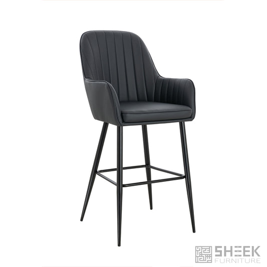 Apollo Bar Stool – Midnight Black