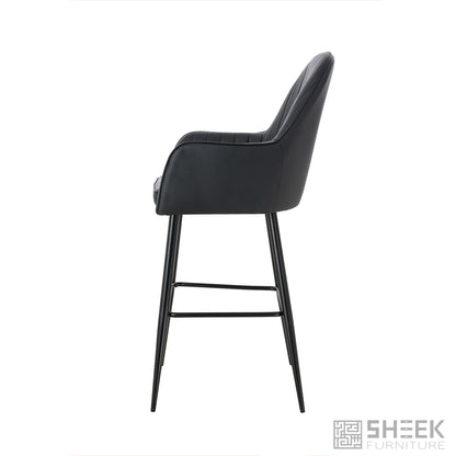 Apollo Bar Stool – Midnight Black