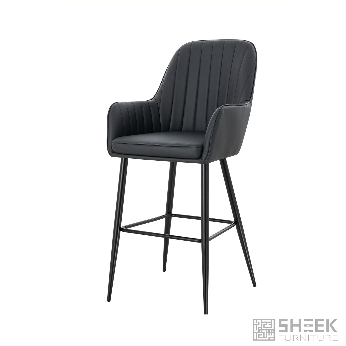 Apollo Bar Stool – Midnight Black