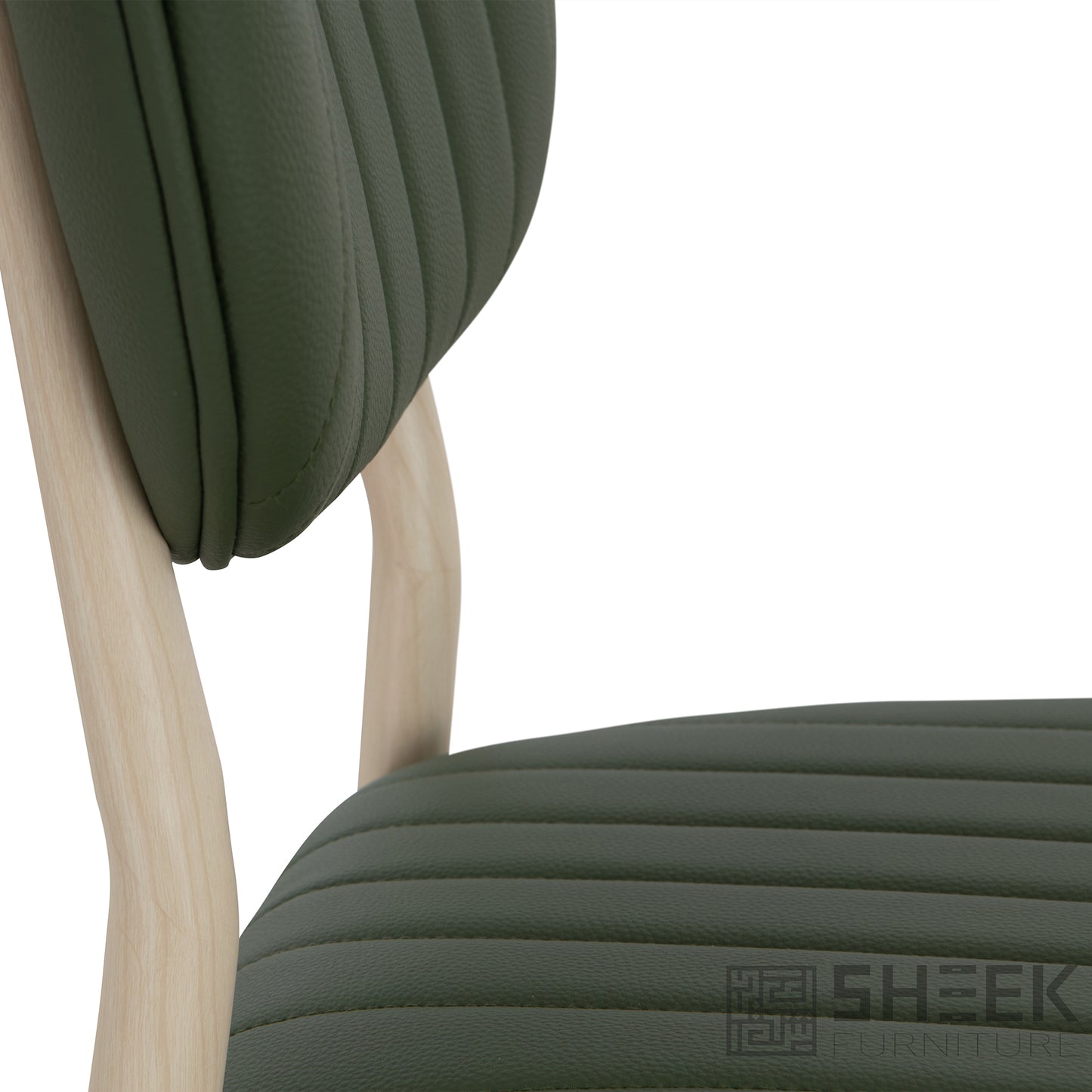 Atlas Stack Chair – Olive Green on Oak