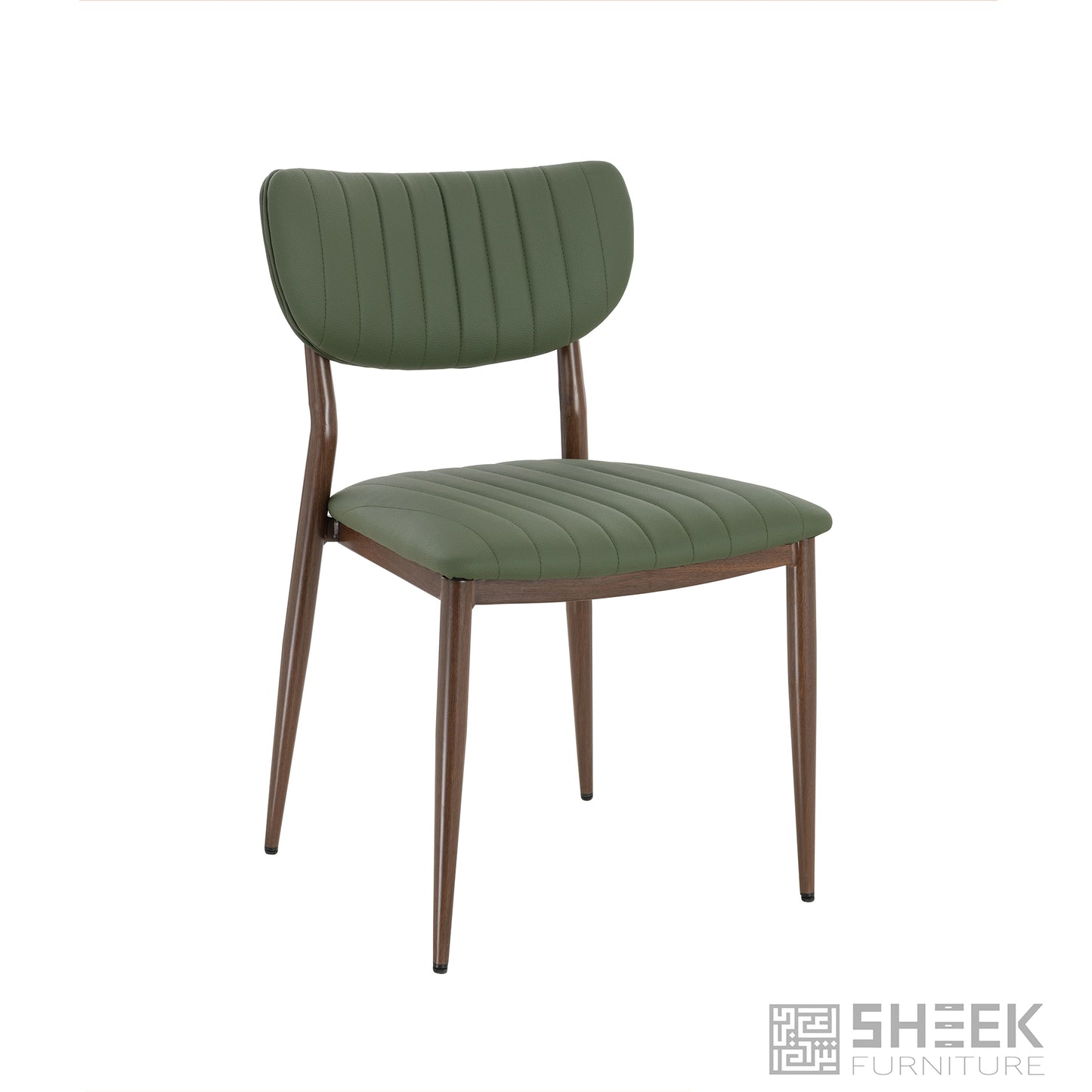 Atlas Stack Chair – Midnight Black on Walnut