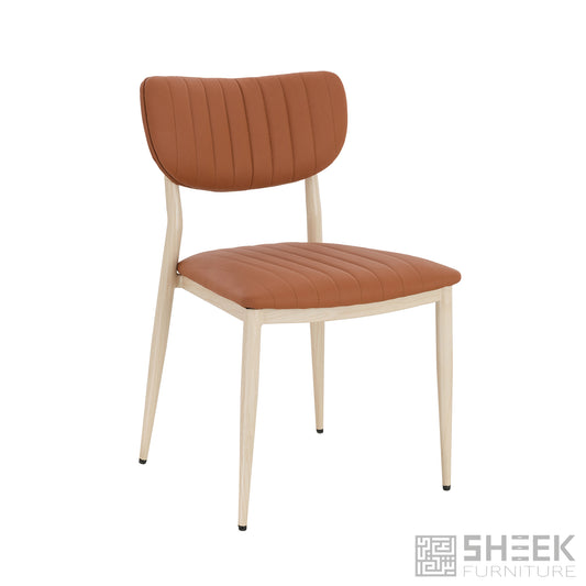 Atlas Stack Chair – Rust Brown on Oak