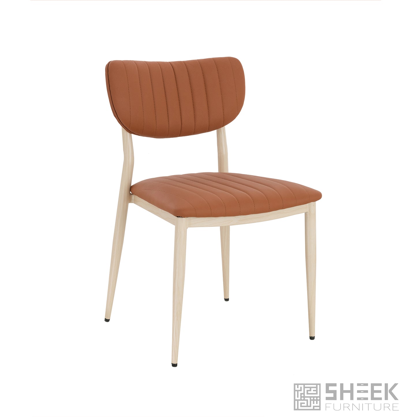 Atlas Stack Chair – Midnight Black on Walnut