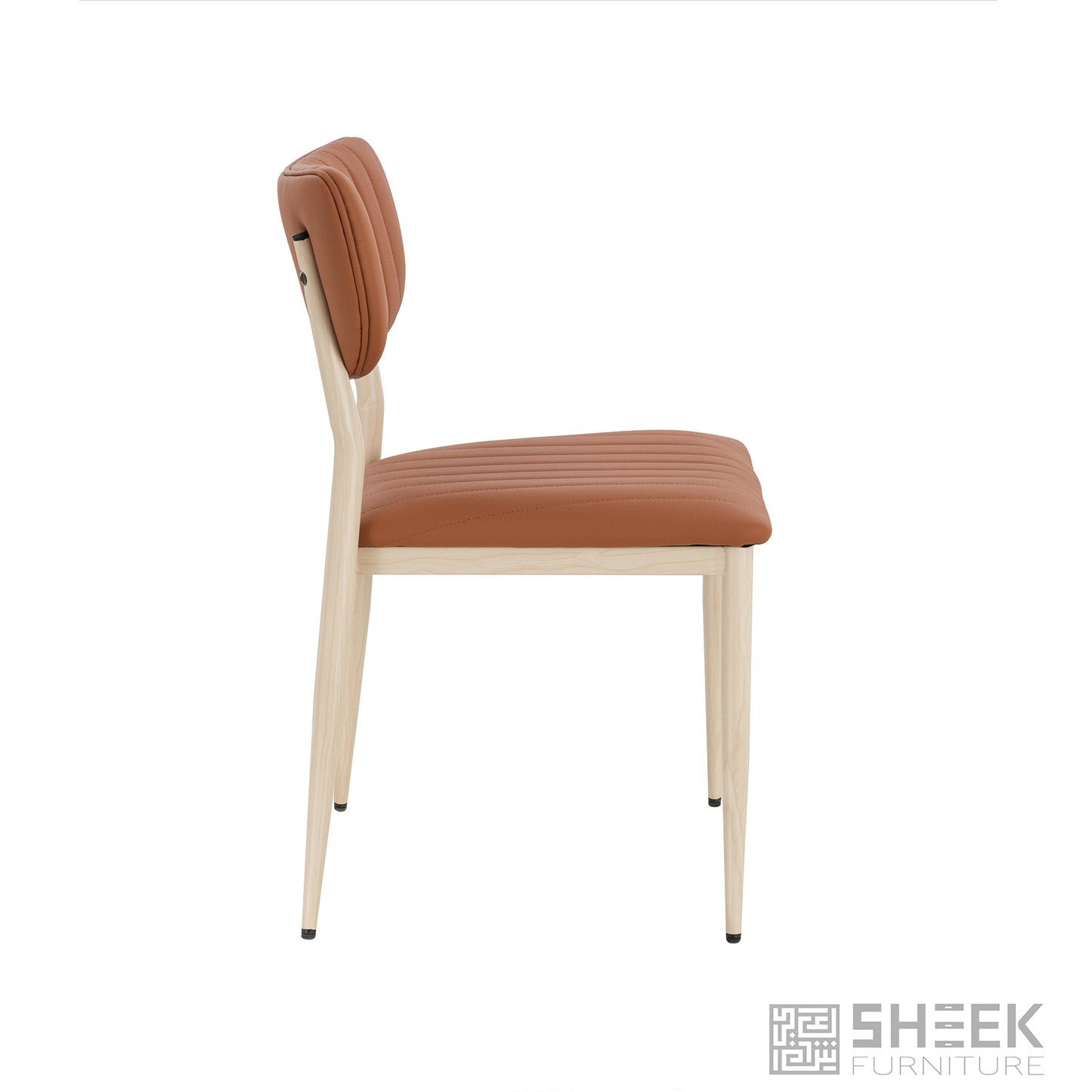 Atlas Stack Chair – Rust Brown on Oak