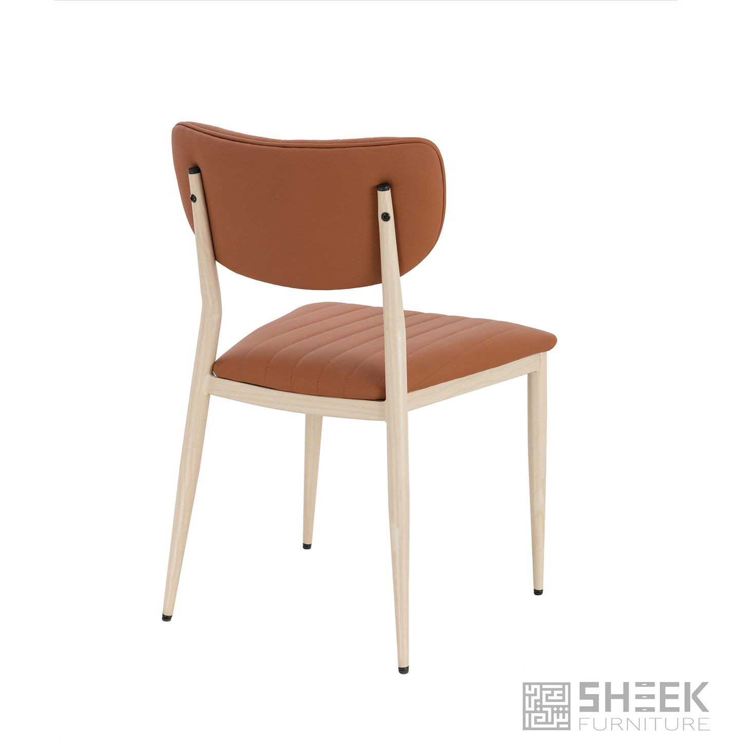 Atlas Stack Chair – Rust Brown on Oak