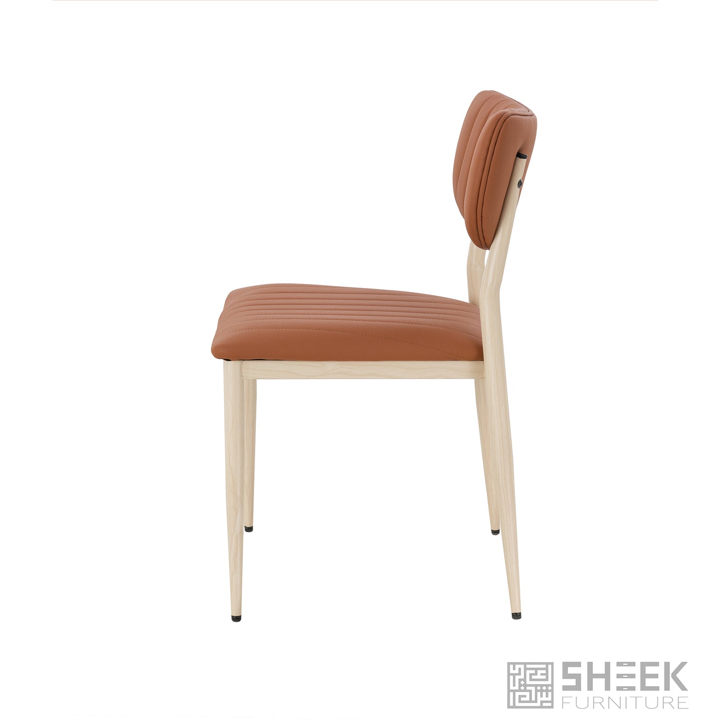 Atlas Stack Chair – Rust Brown on Oak