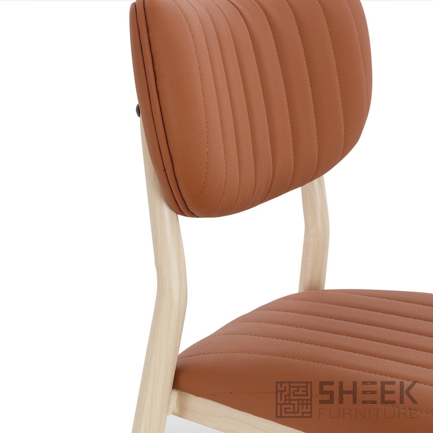 Atlas Stack Chair – Rust Brown on Oak