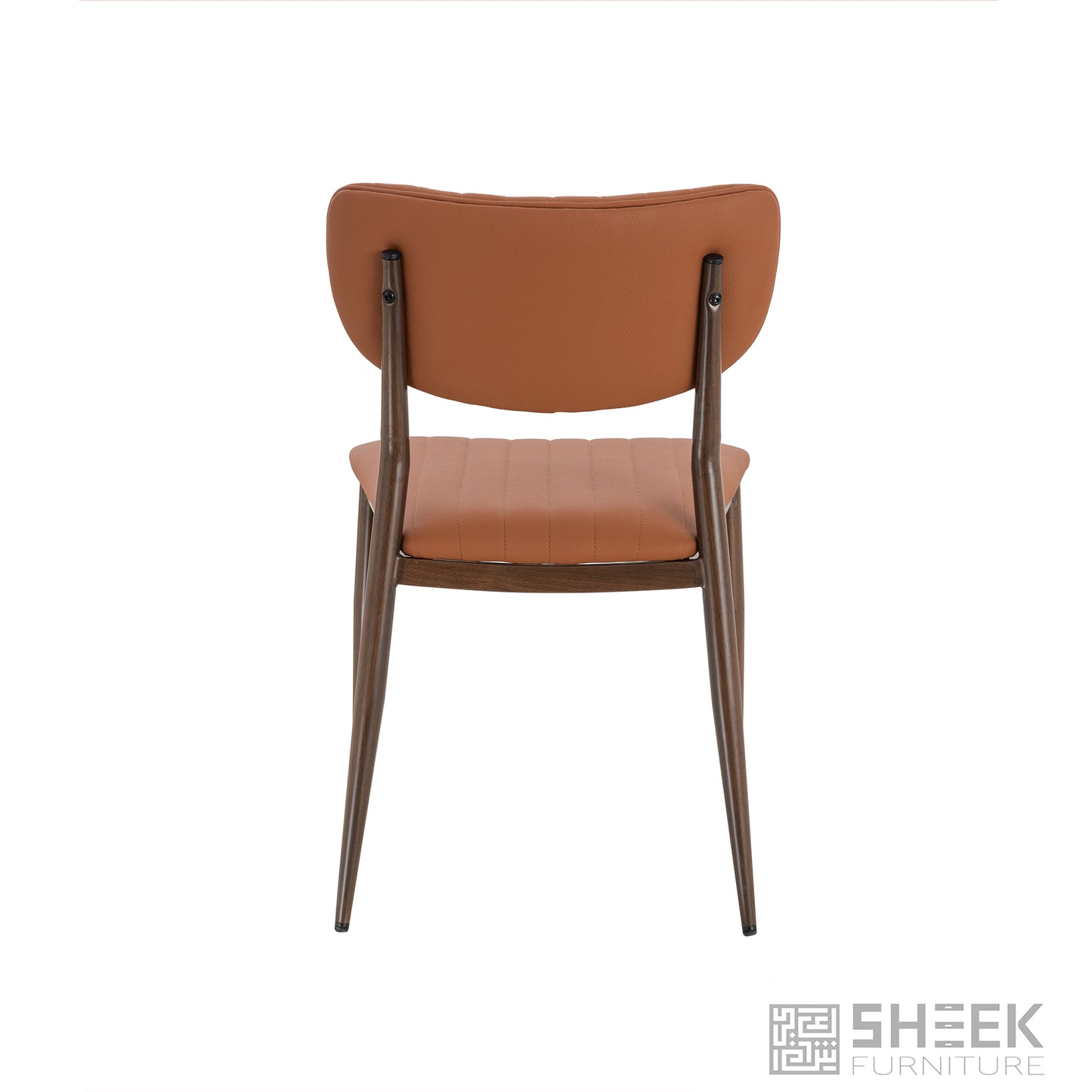 Atlas Stack Chair – Rust Brown on Walnut