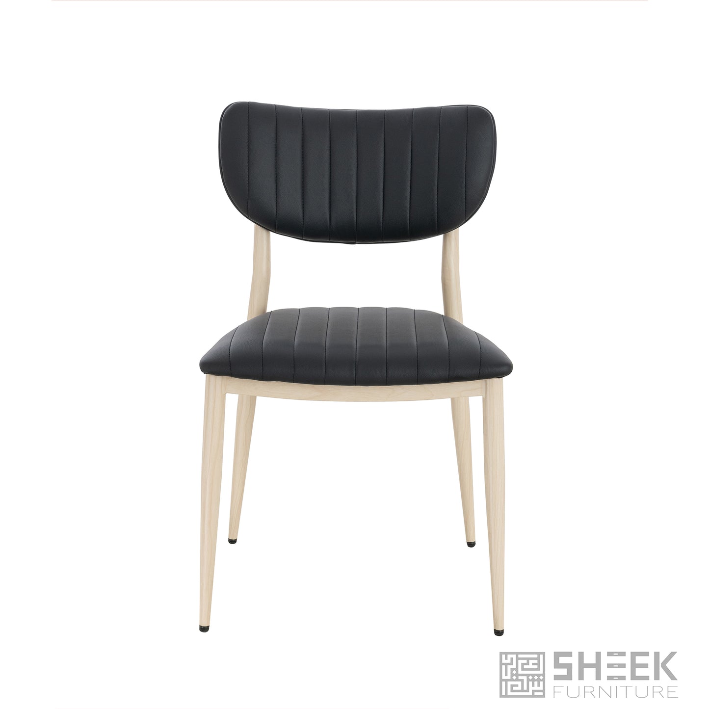 Atlas Stack Chair – Midnight Black on Oak