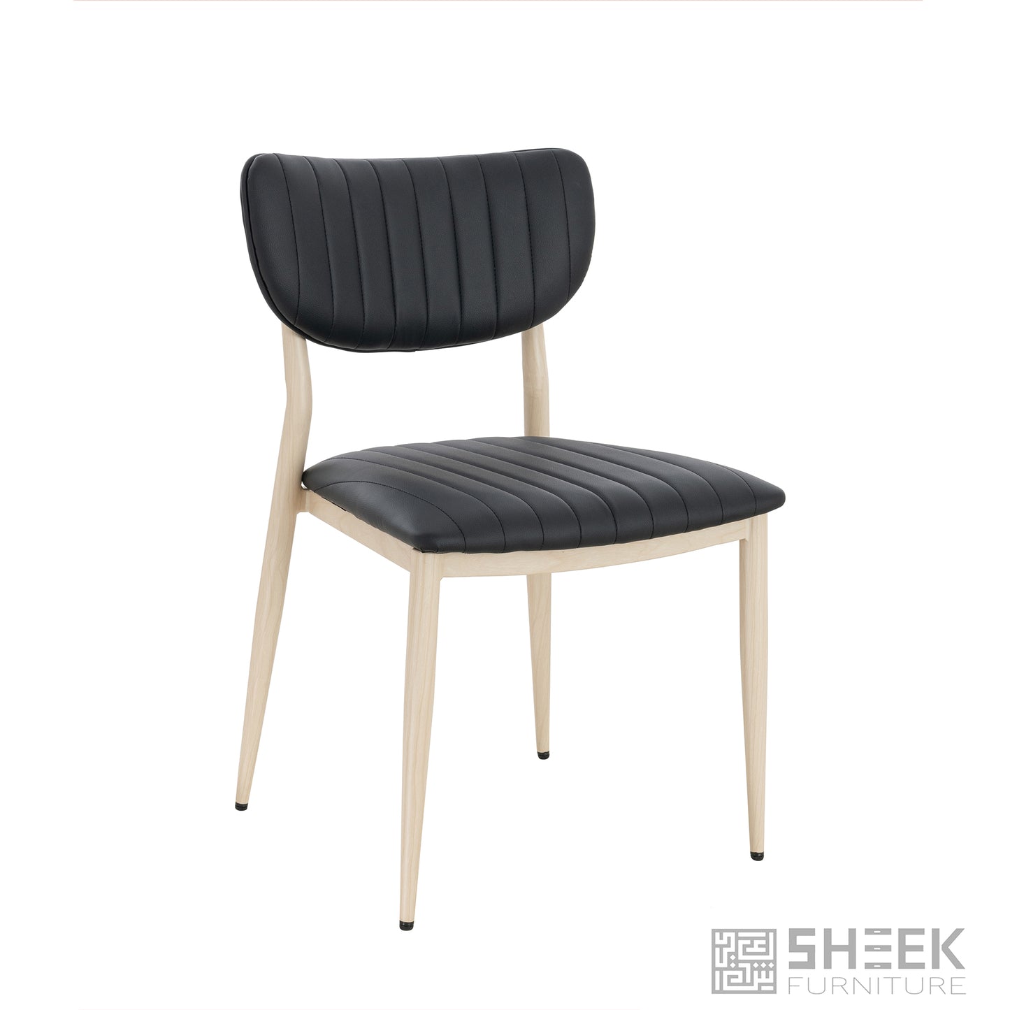 Atlas Stack Chair – Midnight Black on Oak