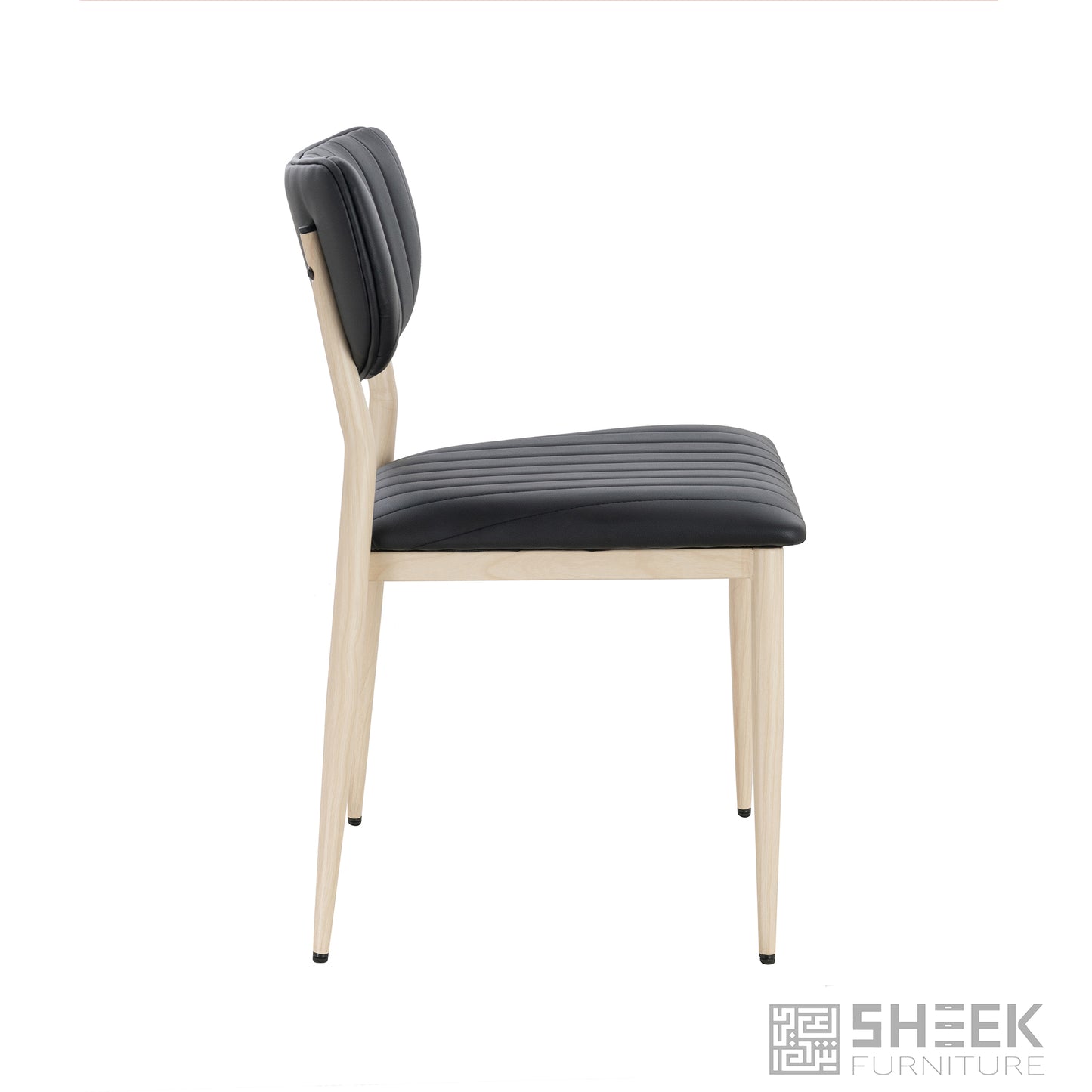 Atlas Stack Chair – Midnight Black on Oak