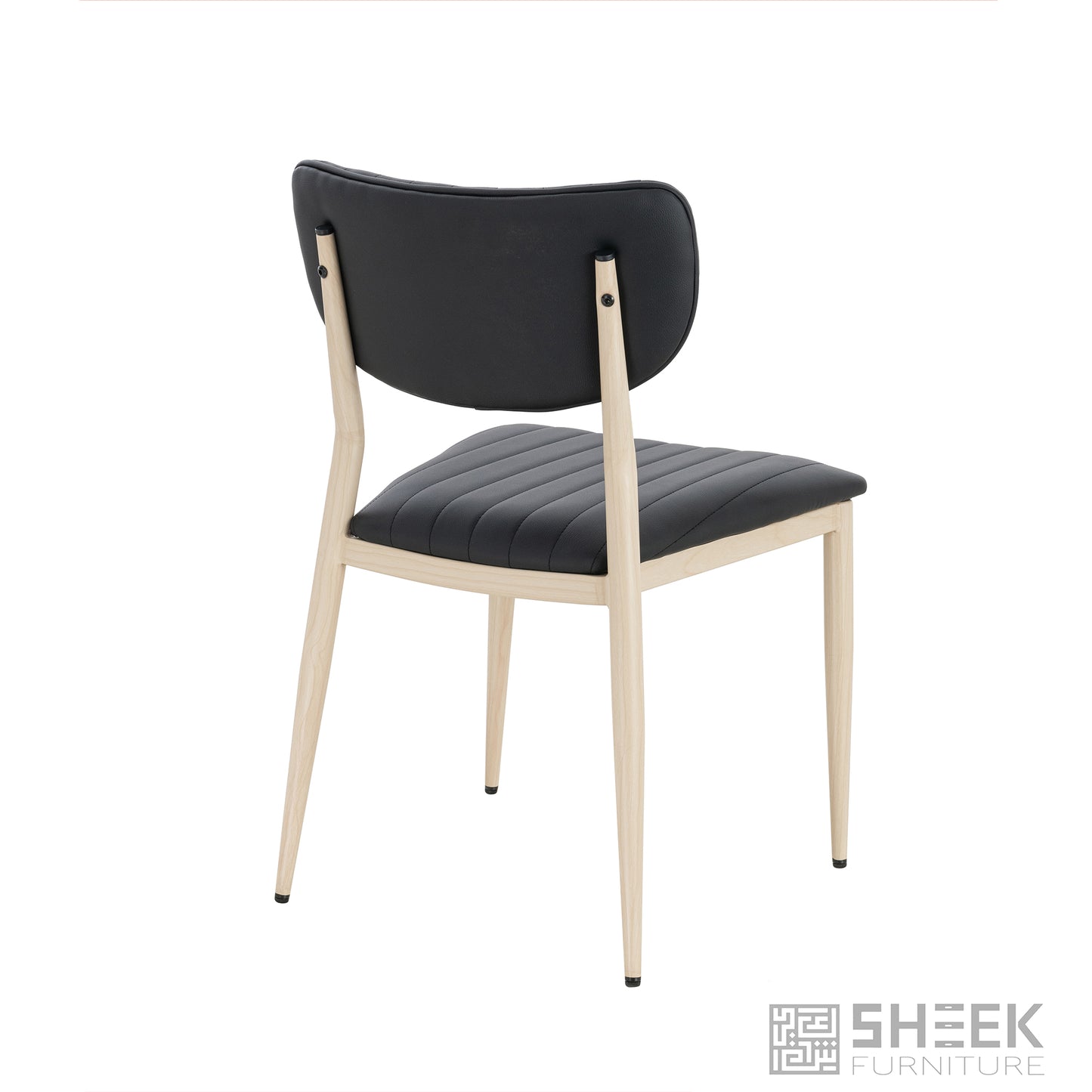 Atlas Stack Chair – Midnight Black on Oak
