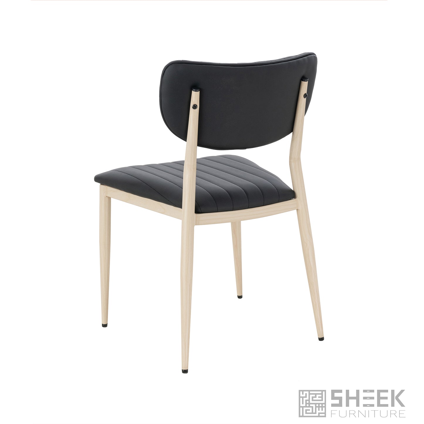 Atlas Stack Chair – Midnight Black on Oak