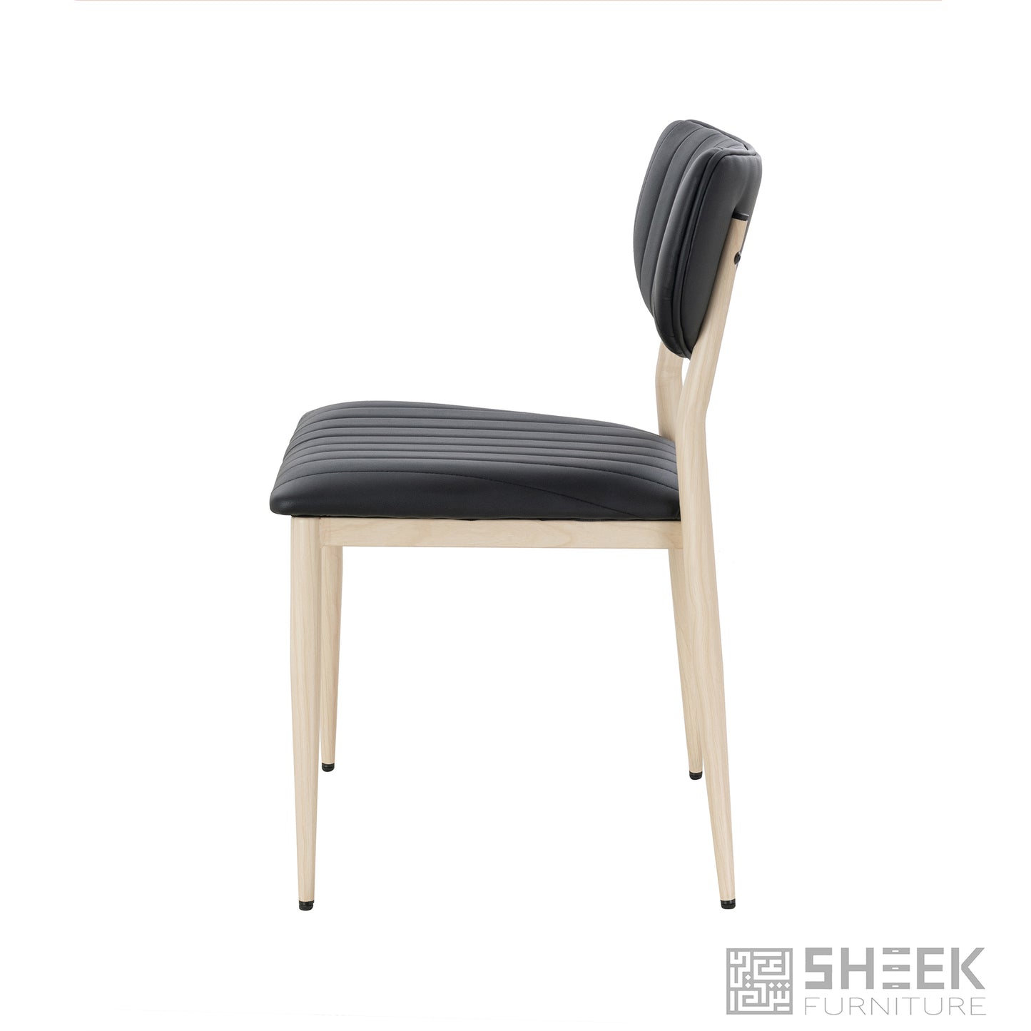Atlas Stack Chair – Midnight Black on Oak