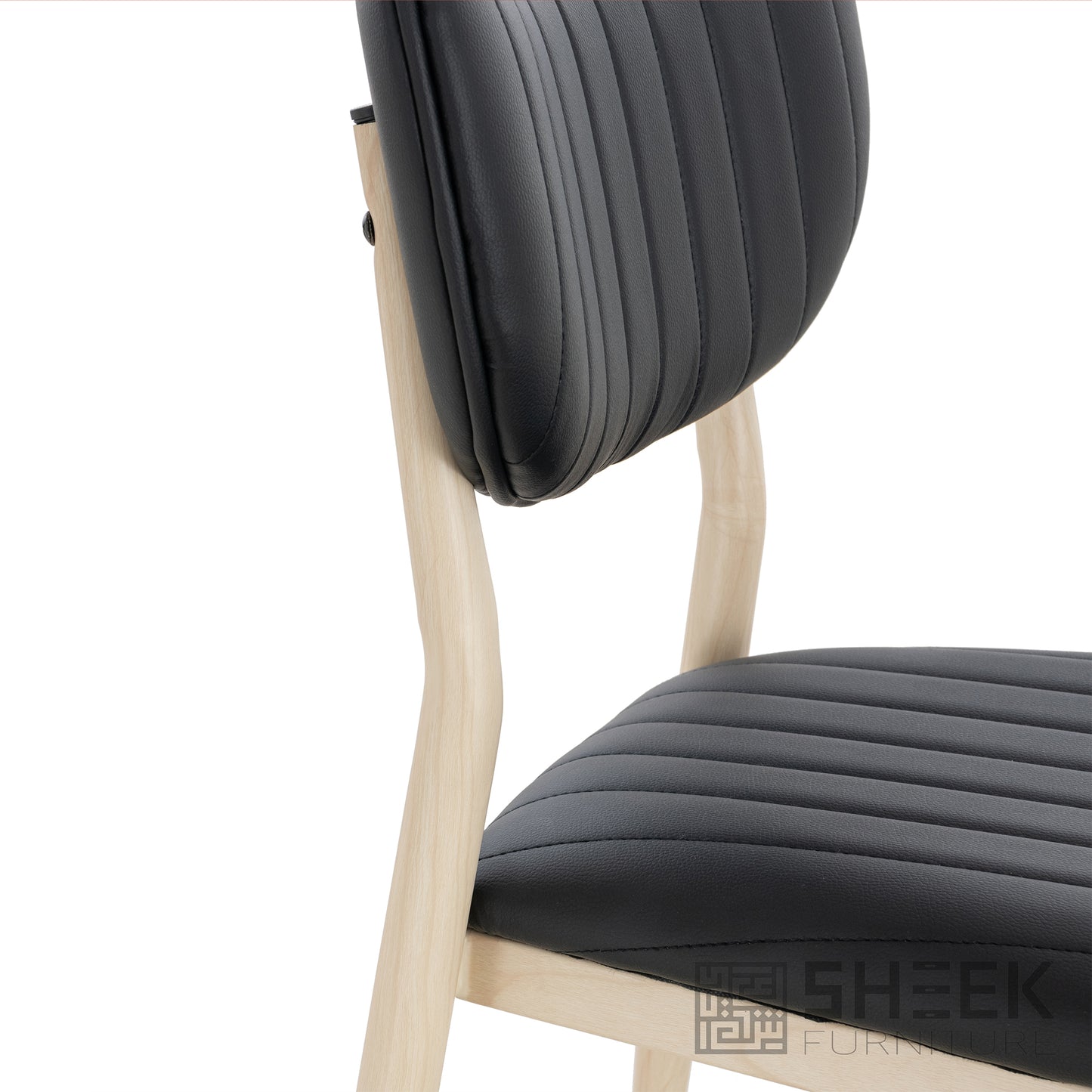 Atlas Stack Chair – Midnight Black on Oak