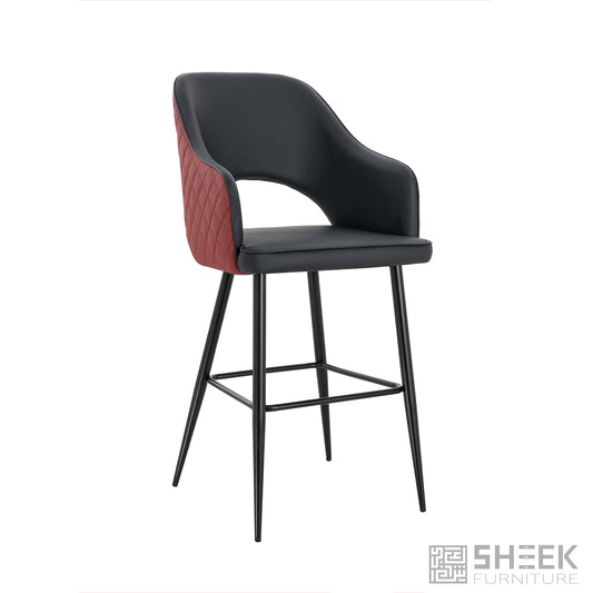 Ares Bar Stool – Wine Red
