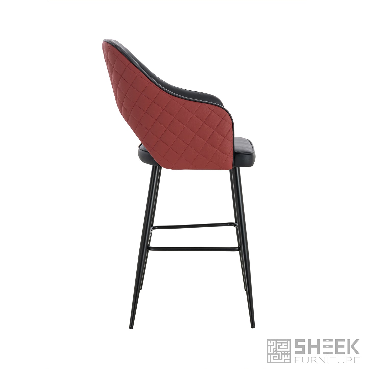 Ares Bar Stool – Wine Red