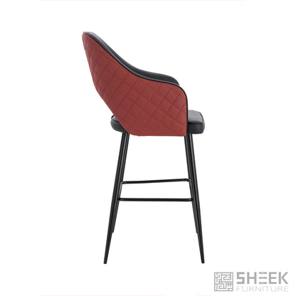 Ares Bar Stool – Wine Red