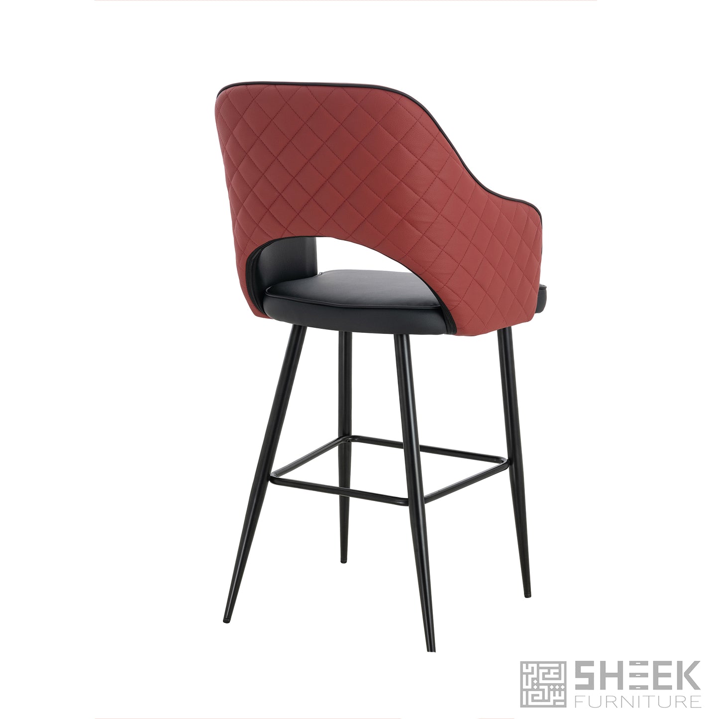 Ares Bar Stool – Wine Red