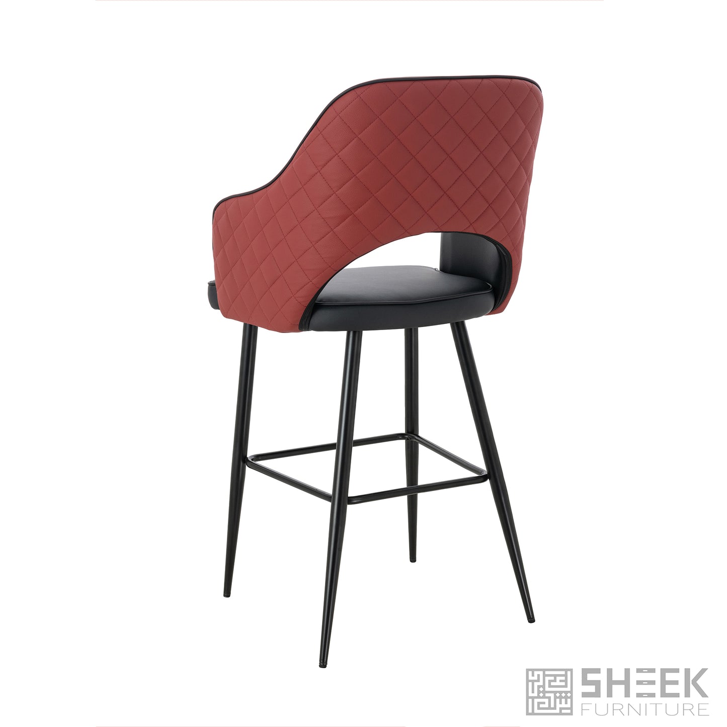 Ares Bar Stool – Wine Red