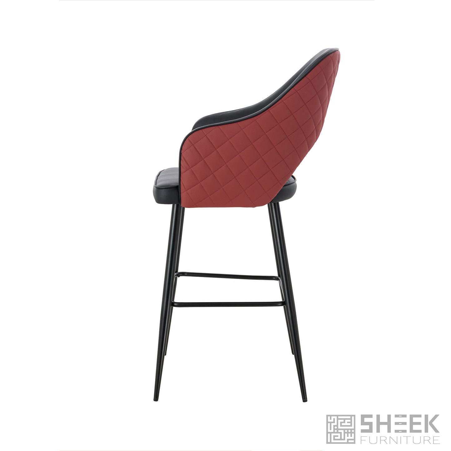 Ares Bar Stool – Wine Red