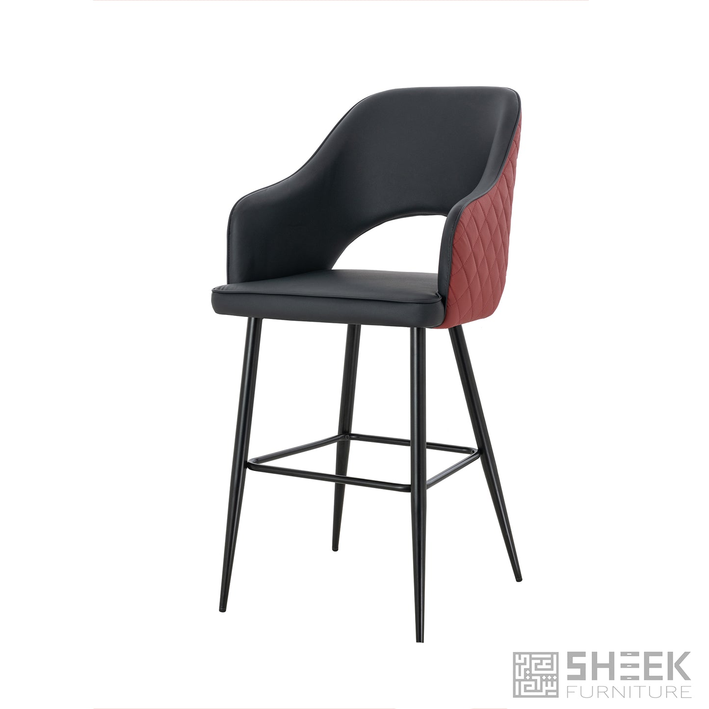 Ares Bar Stool – Wine Red