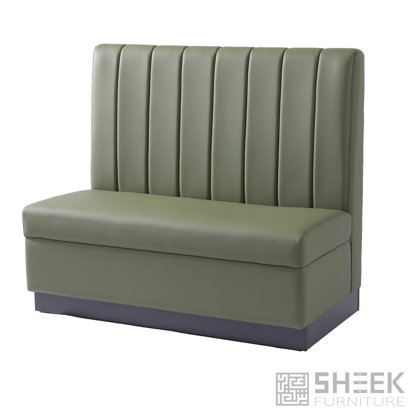 Zeus Channel Booth – Olive Green - 48"