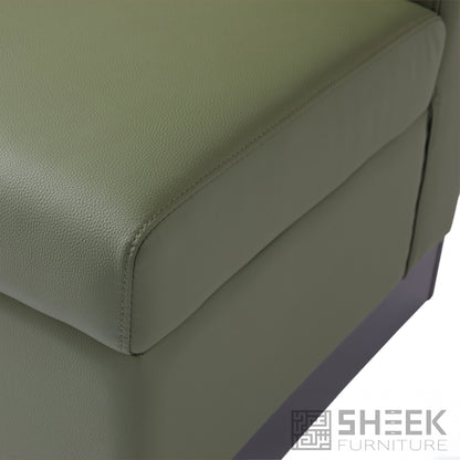 Zeus Channel Booth – Olive Green - Corner 26"