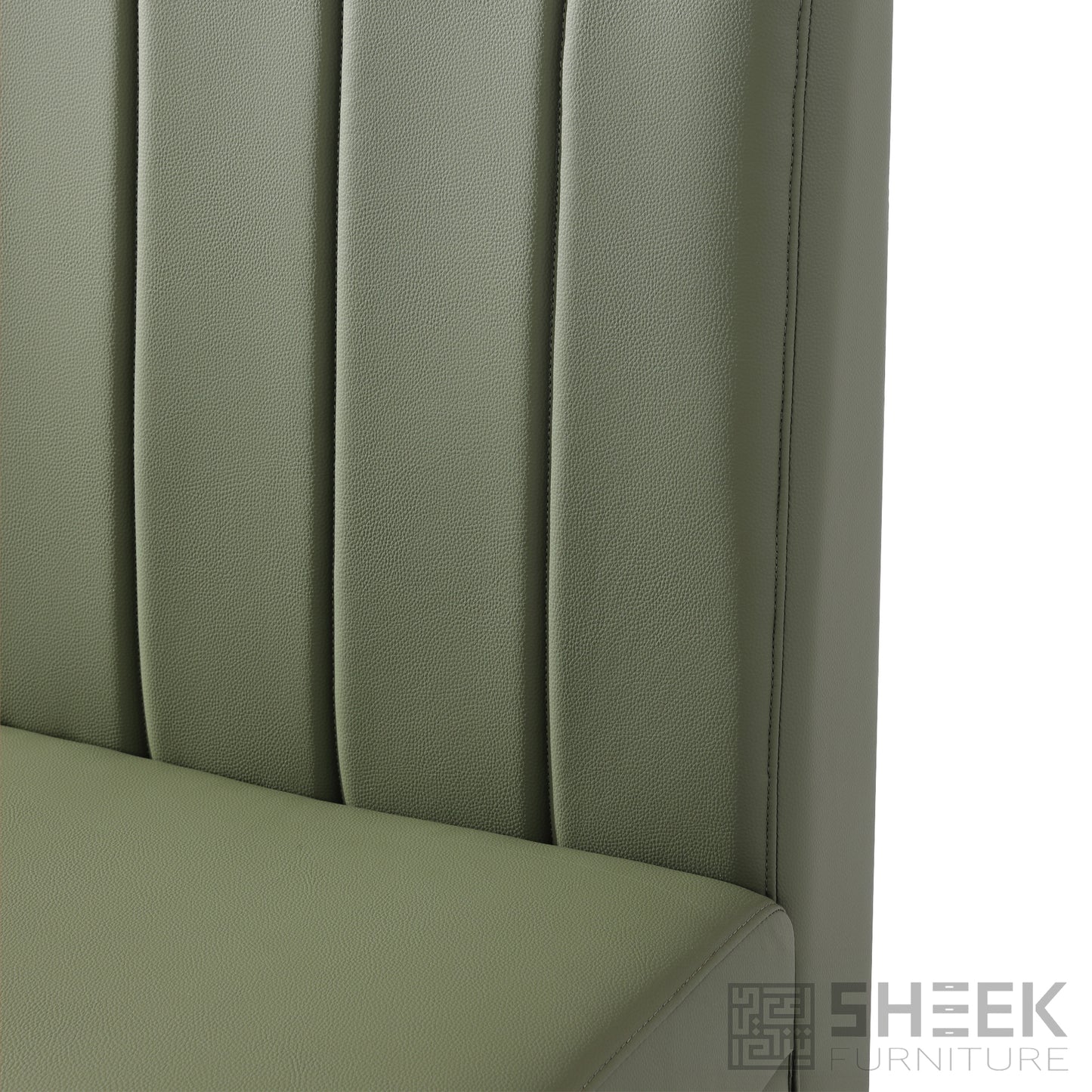 Zeus Channel Booth – Olive Green - 48"