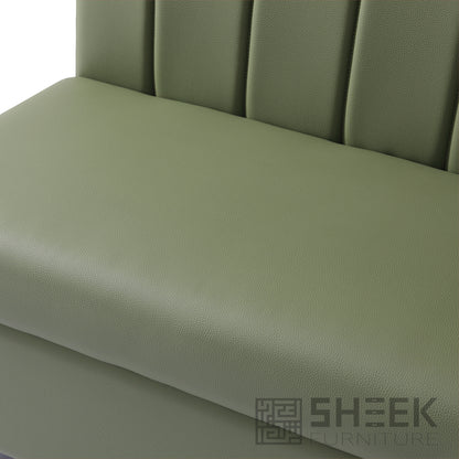 Zeus Channel Booth – Olive Green - Corner 26"