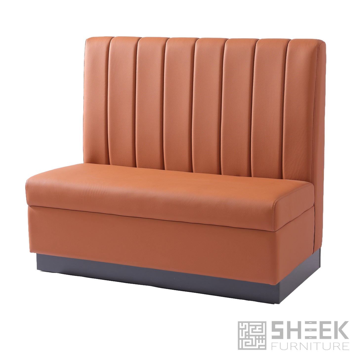 Zeus Channel Booth – Rust Brown - Corner 26"