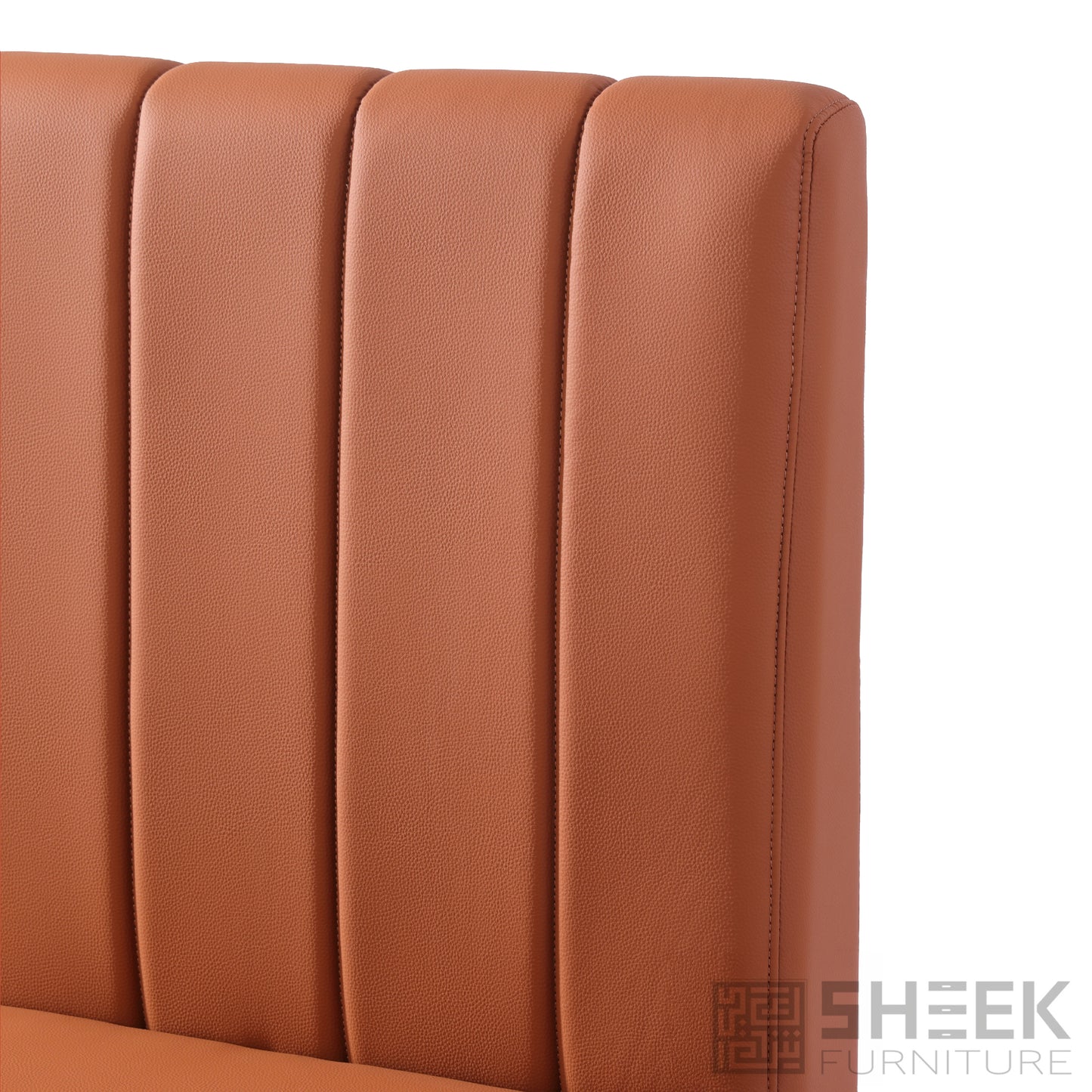 Zeus Channel Booth – Rust Brown - Corner 26"