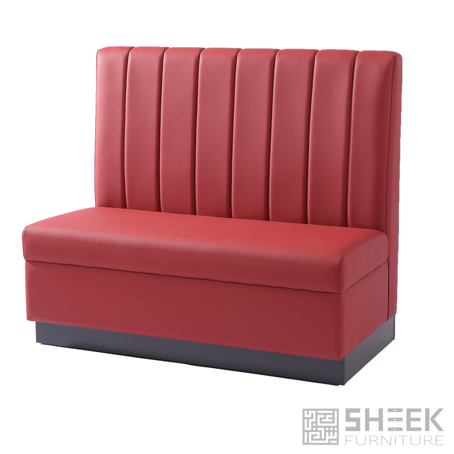 Zeus Channel Booth – Wine Red - 48"