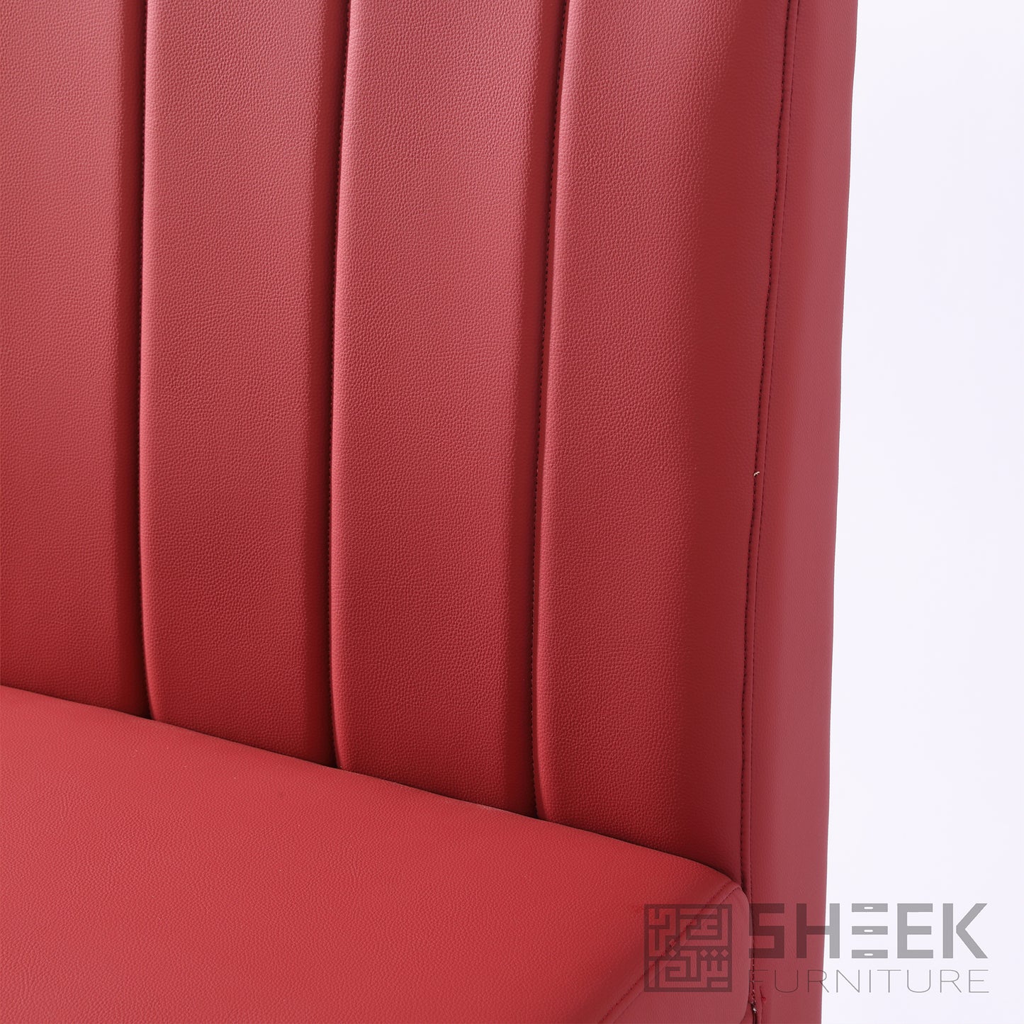 Zeus Channel Booth – Wine Red - 48"