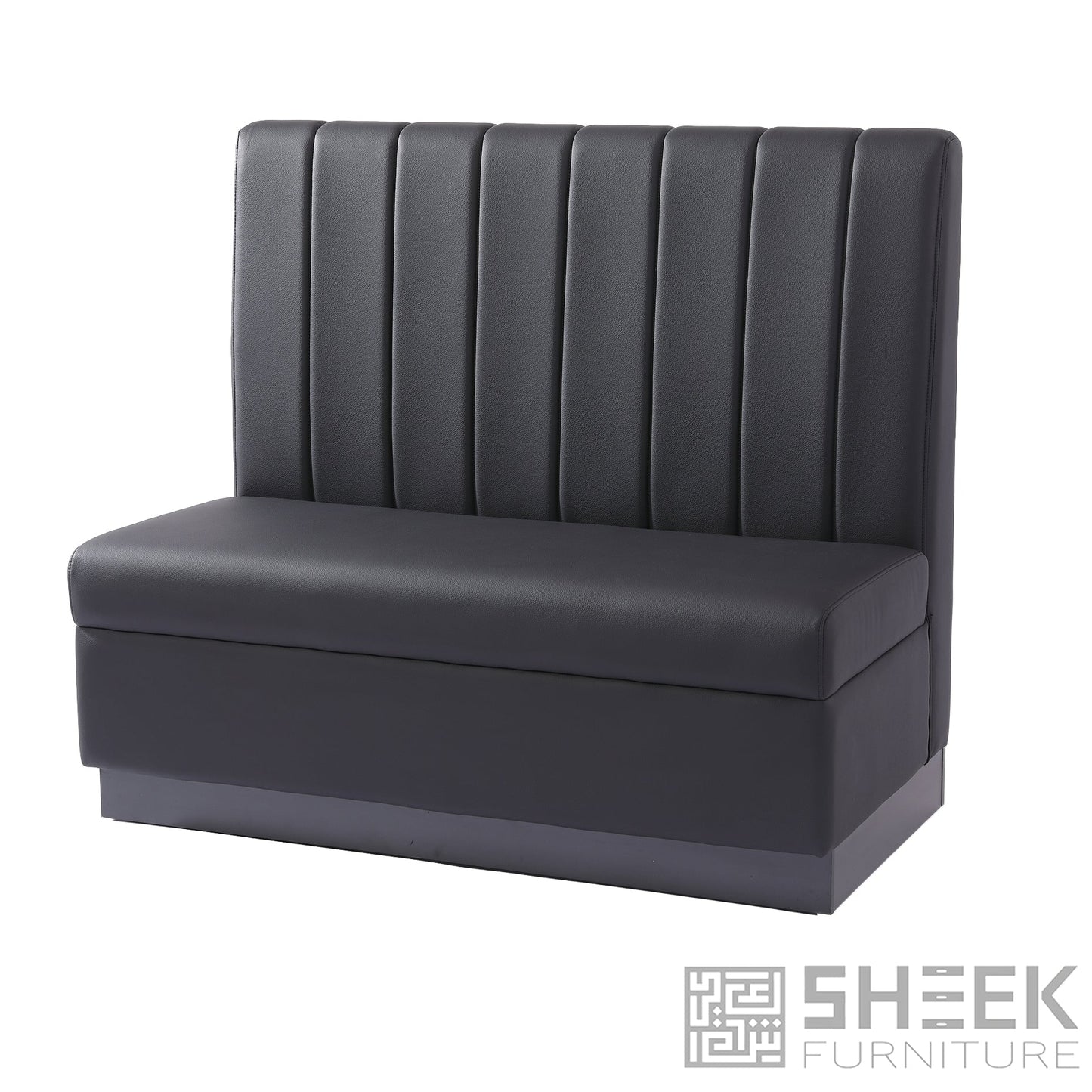 Zeus Channel Booth – Midnight Black - Corner 26"